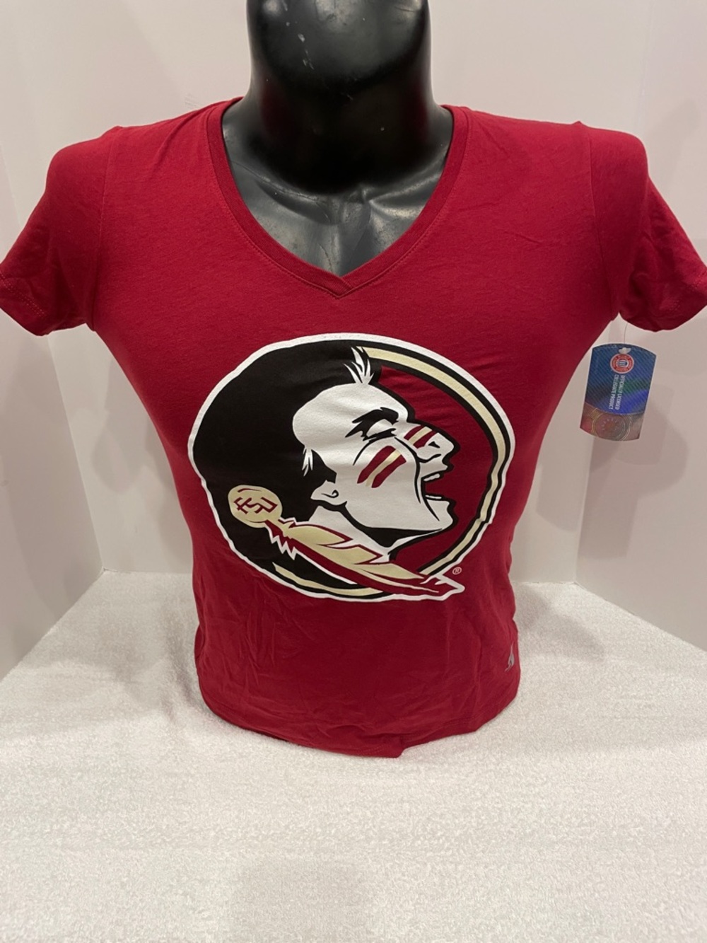 Womans Soffe Maroon University ofFlorida State Seminoles V-Neck Tee Shirt